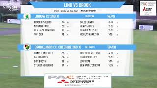 Lindow CC 2nd XI v Brooklands CC Cheshire 2nd XI [upl. by Akemat]