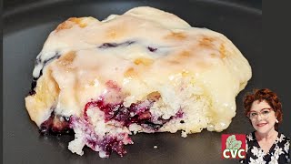 Homemade Blueberry Biscuits  Buttery with an AMAZING Glaze [upl. by Nielson]