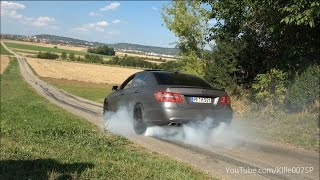 Mercedes E63 AMG burnouts revs amp lovely sound 1080p [upl. by Piwowar]