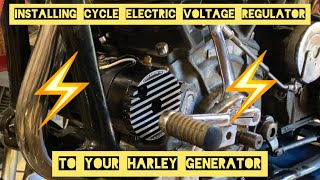 Installing A Voltage Regulator To A Harley Davidson Generator [upl. by Nylasoj23]