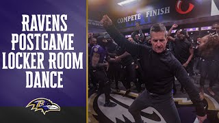 Ravens Coaches Players Dance In Locker Room Celebration After Divisional Victory [upl. by Aiuhsoj863]