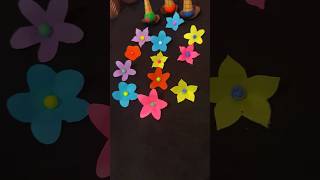 Super easy two types flower making 🌼🌸 diy shorts flowers [upl. by Hortensia584]