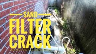 Sand filter crack at one of my weekly pools I service [upl. by Mandel]