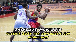 Jayveous McKinnis Phoenix 2024 PBA Governors Cup Highlights [upl. by Oecam]