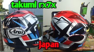 repaint replika helmet arai takumi froat multicolor japan [upl. by Elfreda]