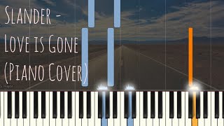 Slander  Love is Gone  Piano Pop Song Tutorial [upl. by Toscano]