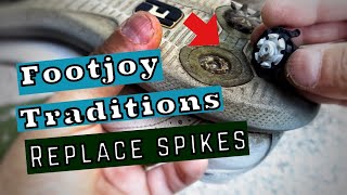 Footjoy Traditions how to replace spikes [upl. by Asecnarf472]