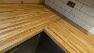 Oak worktops installation [upl. by Occor]