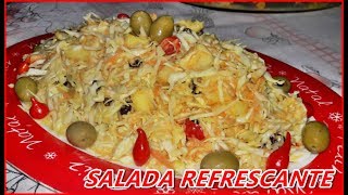 SALADA REFRESCANTE DE REPOLHO COM ABACAXI PARA O NATAL [upl. by Lucia]