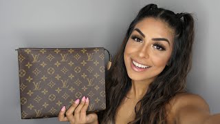 LOUIS VUITTON TOILETRY POUCH 26 REVIEW [upl. by Yob]