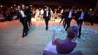 Ballerina Wedding Surprise Groomsmen Dance [upl. by Ruamaj]