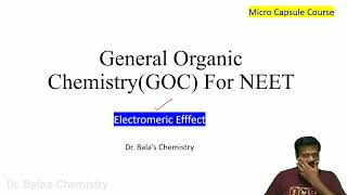 Electromeric Effect in Tamil for NEET  JEE Class 11  Class 12 gocintamil [upl. by Son674]