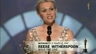 Reese Witherspoon winning Best Actress for Walk the Line [upl. by Ferde]