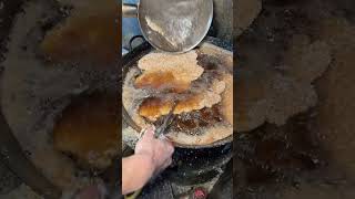 Fried steak with a special Chinese way of eatingfood youtubeshorts [upl. by Nylevol]