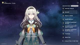 FIREFLYSAM COMBAT VOICE LINES ENGLISH DUB  HONKAI STAR RAIL 23 [upl. by Valleau226]