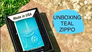 Unboxing Teal Zippo  First Impressions It’s NOT Teal [upl. by Dareece]