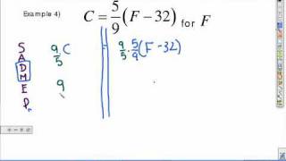 Literal Equations Example 4 [upl. by Koball236]