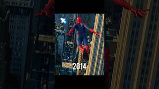 Spider man swinging evolution 2002 to 2021 evolution shorts marvel [upl. by Akit48]