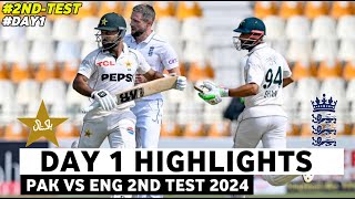 Pakistan vs England 2nd Test DAY 1 Full Match Highlights  PAK vs ENG 2nd Test Highlights 7102024 [upl. by Howlond]