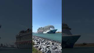 Norwegian Escape sailing away shorts norwegianescape norwegiancruise cruiseship [upl. by Idnek163]