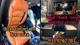 Thar 2023 back seat modifications in Sonu carall modifications available in Sonu car thar modified [upl. by Aerdnek409]