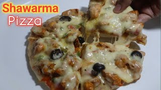 Shawarma Pizza  Shawarma Sandwich Pizza Pita Bread Pizza How to Make Shawarma Pizza amazing food [upl. by Nawud]