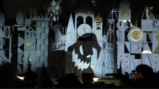 Halloween Screams fireworks with Its a Small World Projections at Disneyland [upl. by Schroeder]