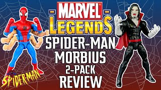 Marvel Legends 6ARMED SPIDERMAN AND MORBIUS 2PACK Action Figure Review [upl. by Neenahs992]