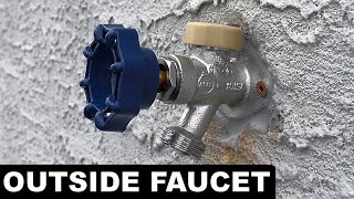 Outside Faucet Replacement Frost Free Wall Hydrant [upl. by Yrocej]