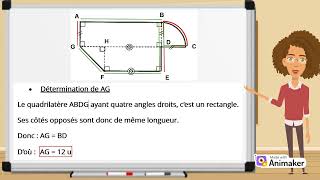 Calcul du périmètre dune figure complexe cycle 4 [upl. by Ynnol825]