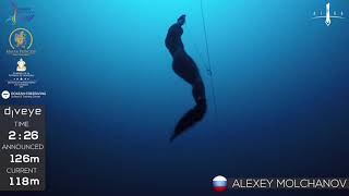 AIDA Depth World Championship Roatan 2017  Alexey Molchanov CWT GOLD [upl. by Inhsor369]