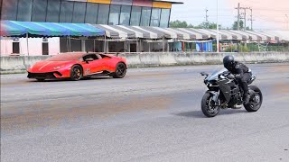 NINJA H2R VS FERRARI 🥵 Drag Race😡  h2r ferrari [upl. by Eremahs800]