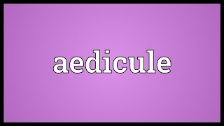 Aedicule Meaning [upl. by Marven]