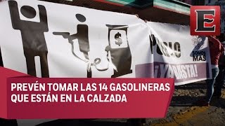 Manifestantes bloquean gasolineras de Tlalpan [upl. by Emmanuel137]