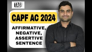 AFFIRMATIVE NEGATIVE ASSERTIVE EXCLAMATORY amp INTERROGATIVE  TOP 21 QUESTIONS  CAPF AC 2024 [upl. by Blane]