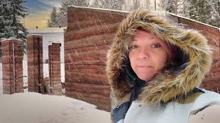 Rammed Earth in the Snow  Geothermal Custom Greenhouse Ep17 [upl. by Gillian176]