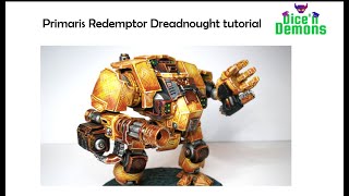 Primaris Redemptor Dreadnought painting tutorial [upl. by Mellen]