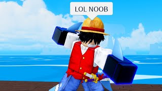 Toxic kid makes fun of Luffy so I destroyed him with Rubber Fruit Blox Fruits [upl. by Goldarina]