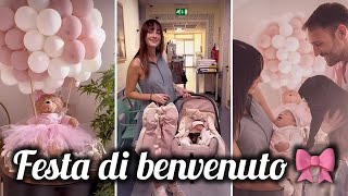 Rosalinda Cannavò e Andrea Zenga la festa di benvenuto dopo il parto di Camilla 🥳 🎀 [upl. by Atinomar]