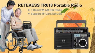 RETEKESS TR618 Radio portátil con múltiples funciones [upl. by Nikoletta]