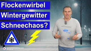 Regional Schneechaos Wintergewitter und Donnerstag Schneetief im Süden und Alpenraum [upl. by Rubio909]