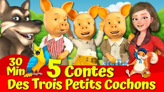 🔴 Les Trois Petits Cochons Et Le Grand Méchant Loup 🐷🐺🔴 I Cinq Contes I Contes de fées français [upl. by Oconnor]