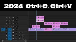 프리미어 2024 버전에서 클립을 복사하고 원하는 트랙과 위치에 붙여넣는 방법 [upl. by Anna-Maria722]