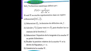 Fonctions logarithmes 2 bac SM Ex 24 page 192 Almoufid [upl. by Nannerb]