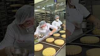 Are Mooncake Factory Workers So Happy At Work mooncake streetfood cake [upl. by Ayalahs]