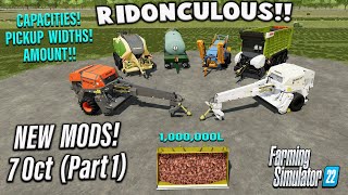 PART 1 of “RIDONCULOUS” NEW MODS ON FARMING SIMULATOR 22  PS5 Review 7th Oct 24 [upl. by Htiderem]