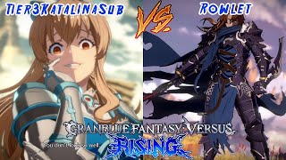 Tier3KatalinaSubVira VS RowletSigfried Ranked Set Granblue Fantasy Versus RisingPC [upl. by Suu]