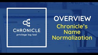 Discover Chronicles Name Normalization [upl. by Glantz]