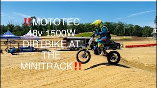 Testing the Mototec 48v Dirtbike at the Mini track [upl. by Nuzzi]