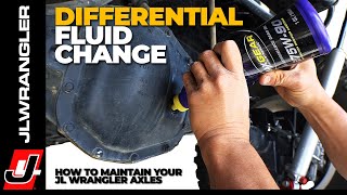 Jeep Wrangler JL or Gladiator Axle Differential Fluid Change HOW TO do it Yourself Maintenance [upl. by Daly]